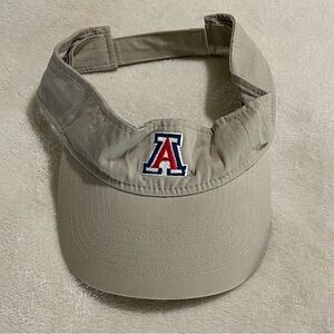 Adult‎ Tan University of Arizona Visor with Embroidered Logo